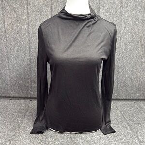 Banana Republic Black Fitted Long Sleeve Tee